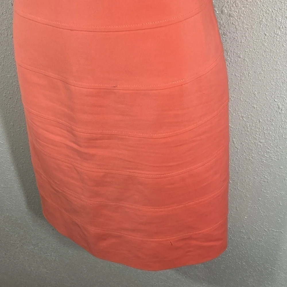 Antonio Melani peach pink paneled sleeveless sheath dress 6